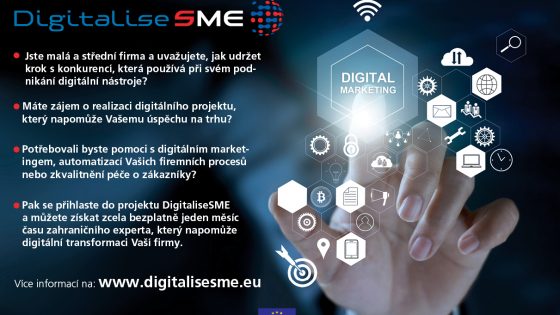 Zahraniční pomoc pro snazší digitální transformaci českých firem: projekt DigitaliseSME